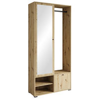 GARDEROBE  in 90/190/33 cm  - Eiche Artisan, Trend, Holzwerkstoff (90/190/33cm) - MID.YOU