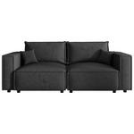SOFA Webstoff Anthrazit  - Anthrazit/Schwarz, MODERN, Kunststoff/Textil (250/68/104cm) - Xora