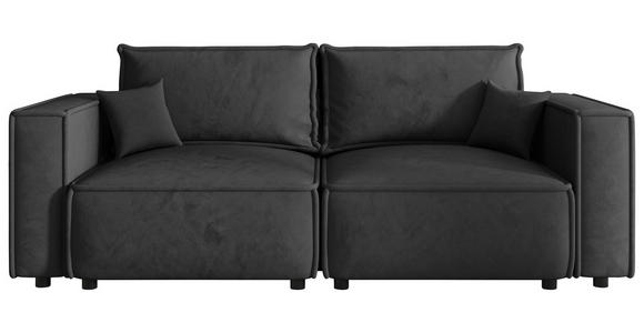 SOFA Webstoff Anthrazit  - Anthrazit/Schwarz, MODERN, Kunststoff/Textil (250/68/104cm) - Xora