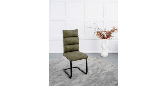 SCHWINGSTUHL  Stoffauswahl Webstoff  - Schwarz/Grün, Design, Textil/Metall (47/106/63cm) - Novel