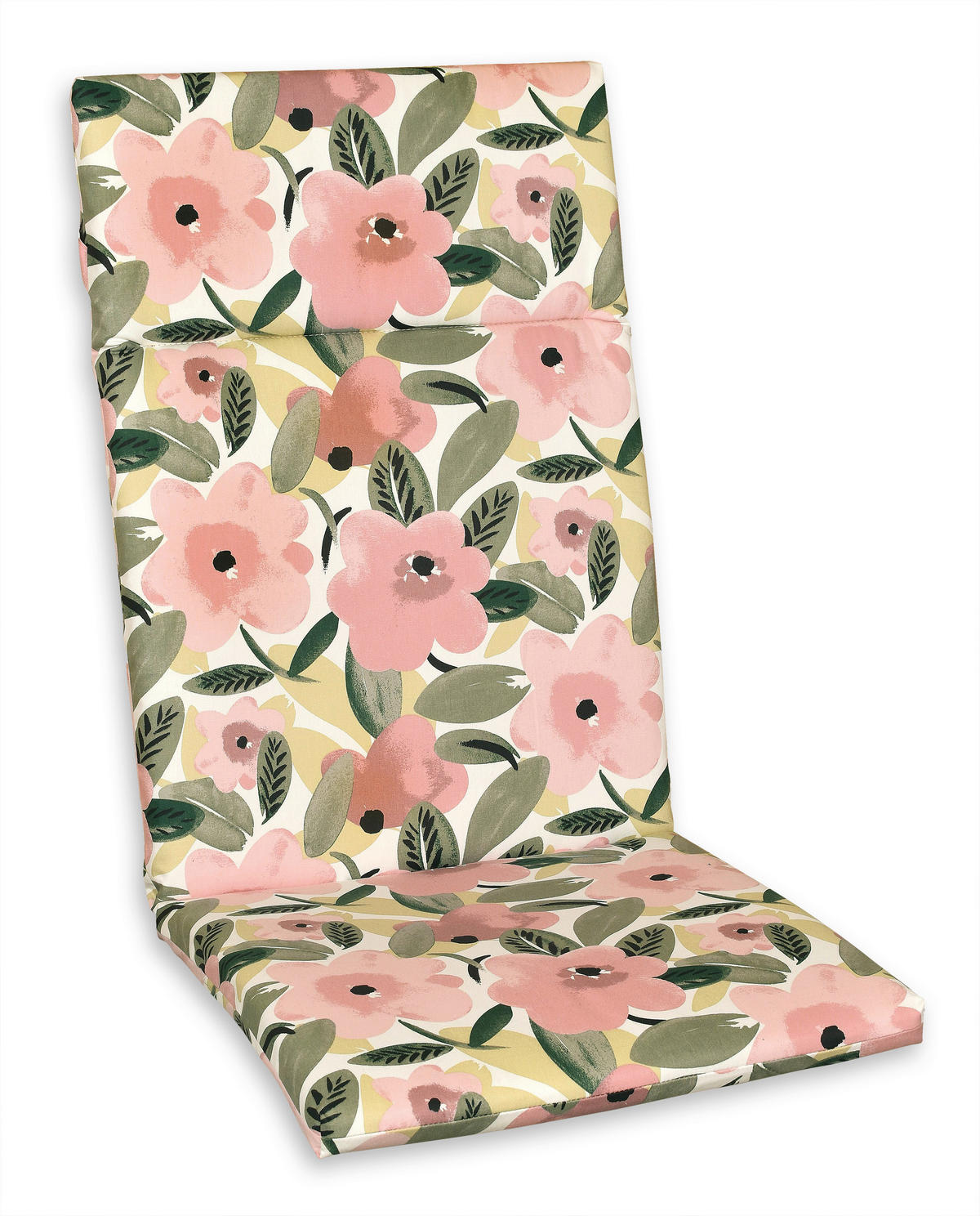 SESSELAUFLAGE in  - Dunkelgrün/Hellrosa, Basics, Textil (120/4/50cm)