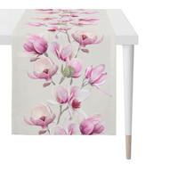 TISCHLÄUFER Textil Hellgrau, Mauve 48/140 cm  - Mauve/Hellgrau, Basics, Textil (48/140cm) - Esposa