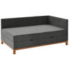 BOXBETT 120/200 cm  in Anthrazit  - Eichefarben/Anthrazit, Design, Holz/Textil (120/200cm) - Boxxx