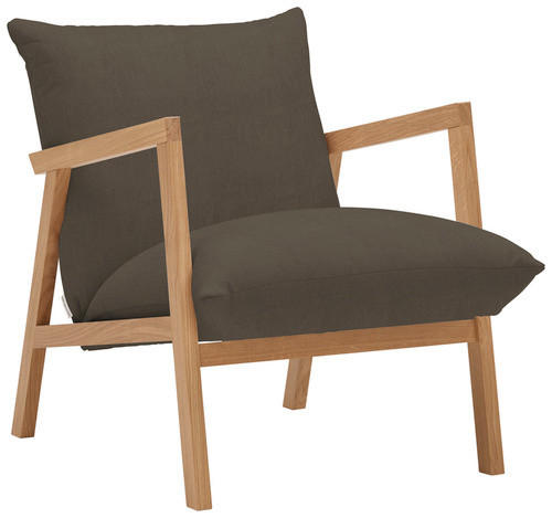 SESSEL in Webstoff Dunkelgrün - Dunkelgrün/Eichefarben, Design, Holz/Textil (65/80/85cm) - Carryhome