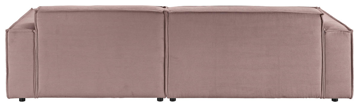 ECKSOFA in Feincord Altrosa  - Schwarz/Altrosa, Konventionell, Kunststoff/Textil (276/168cm) - Hom`in
