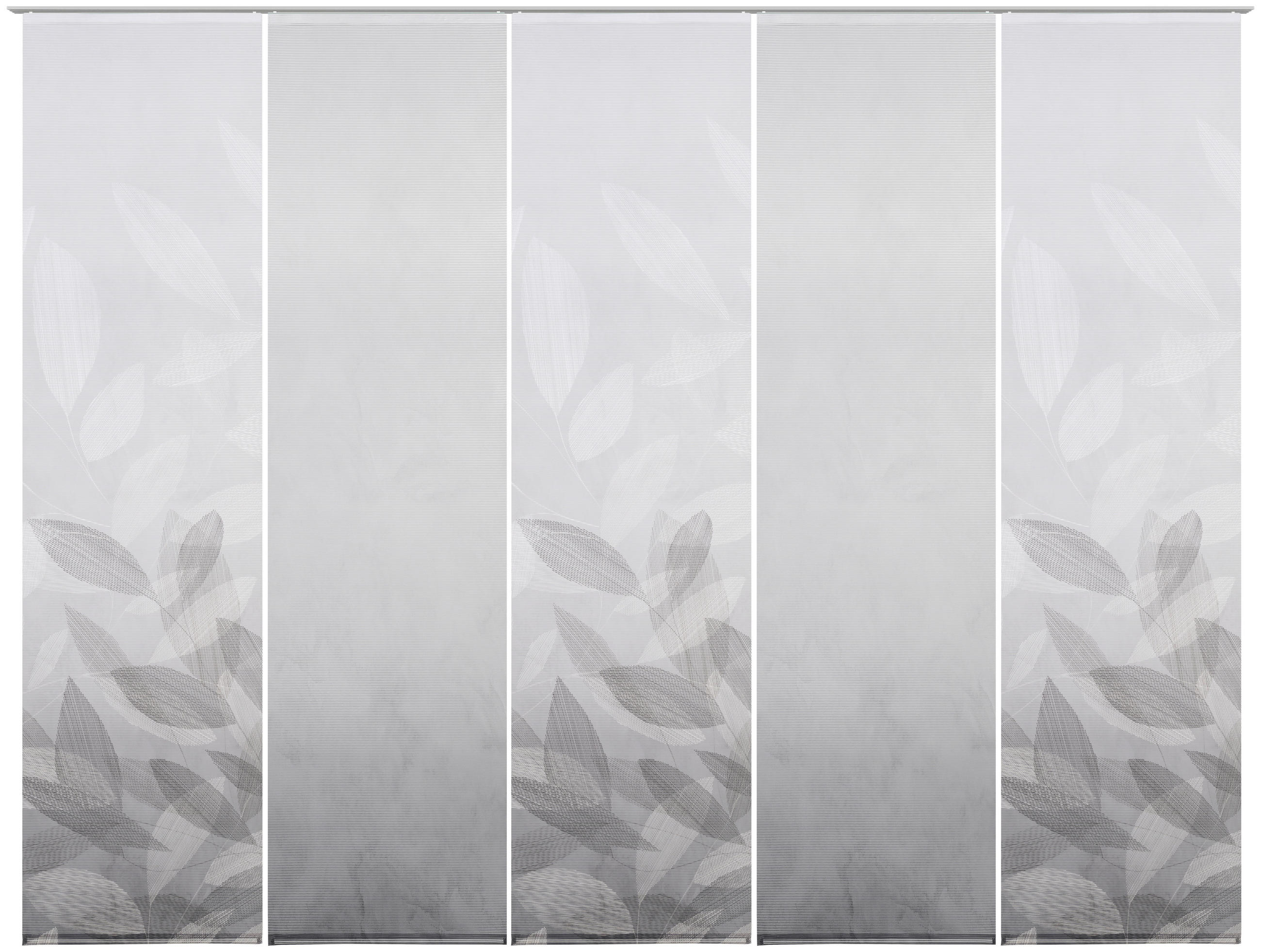 FLÄCHENVORHANG  5 Stück  halbtransparent   60/245 cm  - Grau, Natur, Textil (60/245cm) - Novel