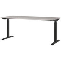 SCHREIBTISCH höhenverstellbar  - Kaschmir/Schwarz, MODERN, Holzwerkstoff/Metall (180/80/72-118cm) - Novel