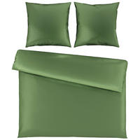 BETTWÄSCHE 3-teilig Satin 200/200 cm  - Jadegrün, Textil (200/200cm) - Novel