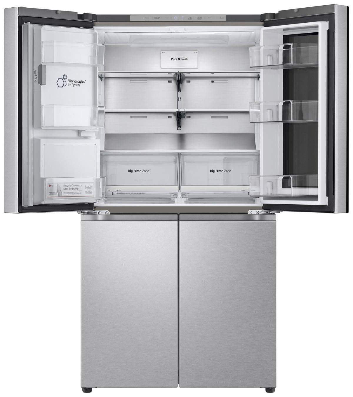 MULTI-DOOR 97,2/179,2/72,9 cm GMG960MBJE  - Edelstahlfarben, Trend, Glas/Kunststoff (97,2/179,2/72,9cm) - LG