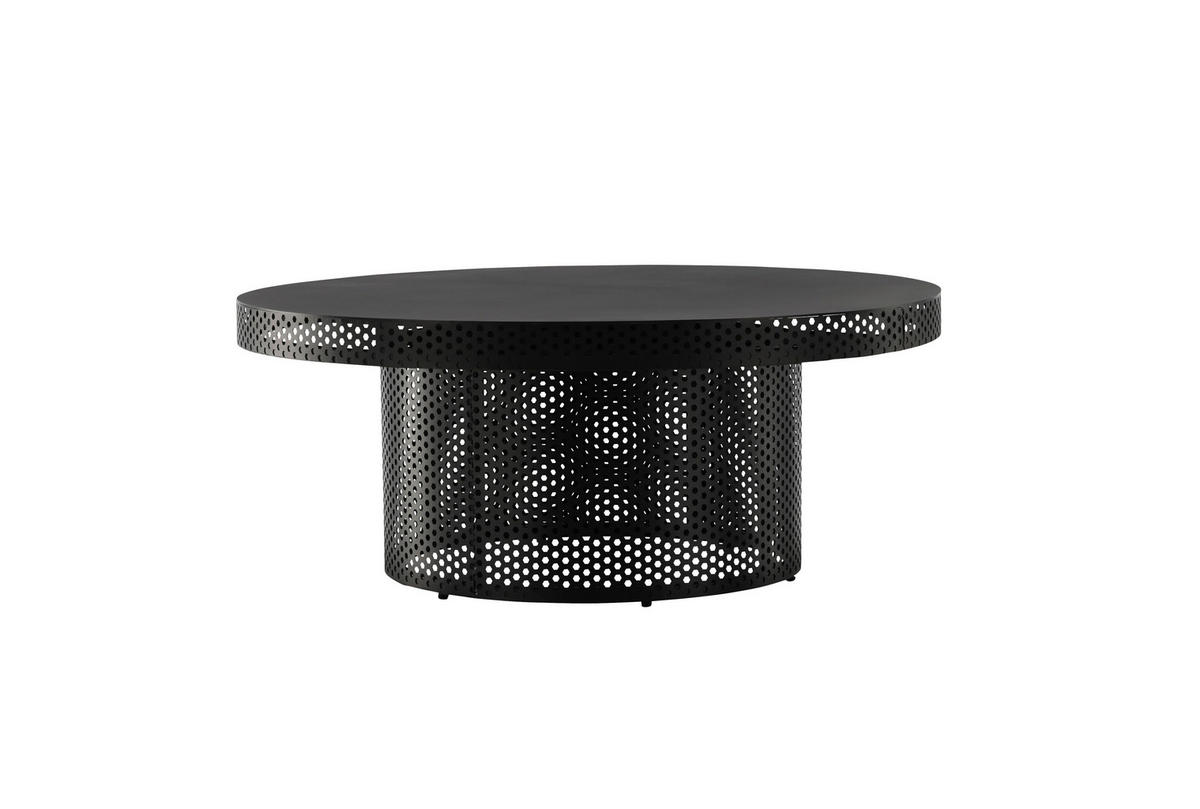 COUCHTISCH 100/100/40 cm rund Schwarz  - Schwarz, Design, Metall (100/100/40cm) - Livetastic