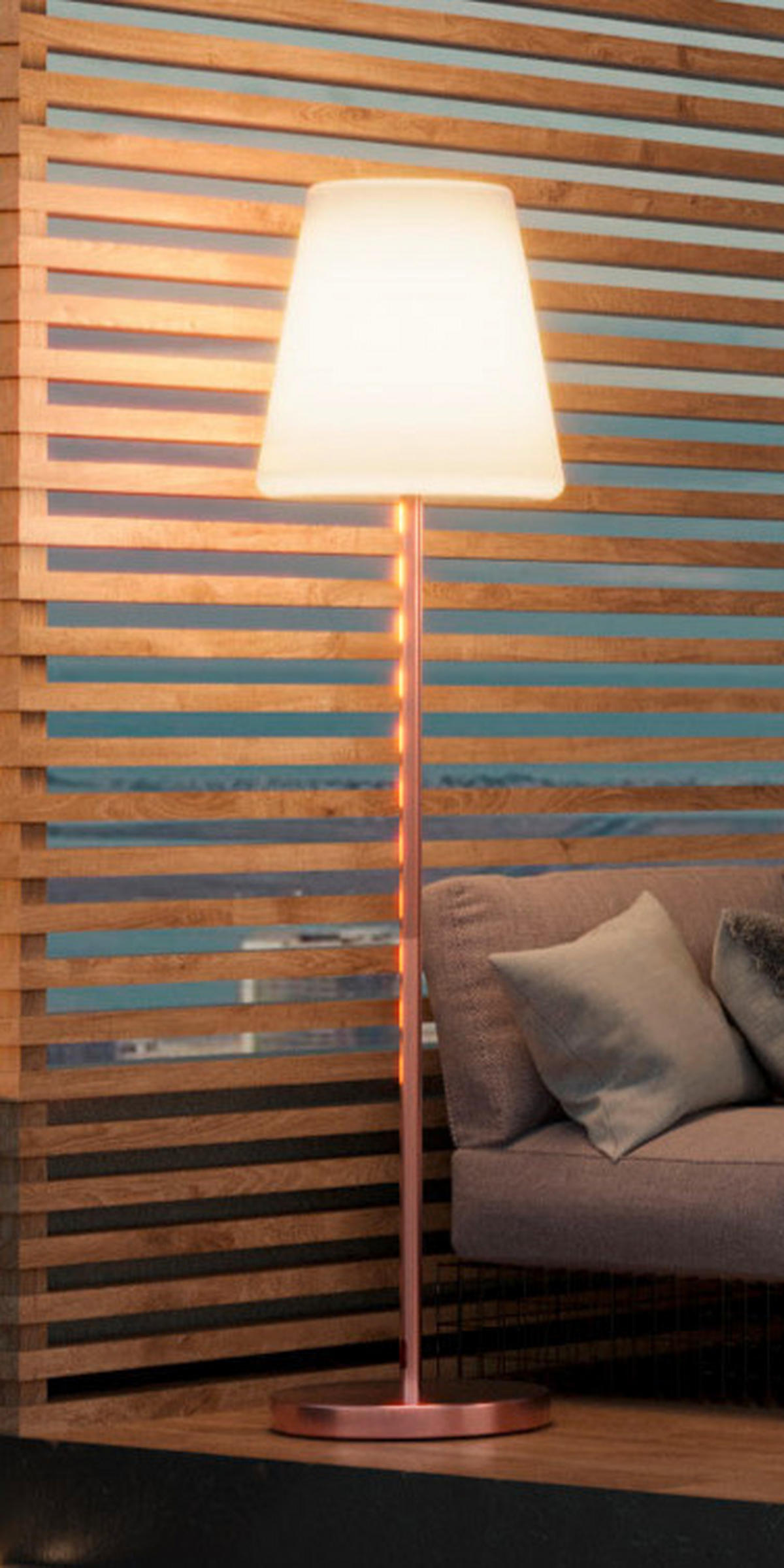 LED-AUßENLEUCHTE Lola Slim 43.6/180/43.6 cm   - Roségold, Design, Kunststoff/Metall (43.6/180/43.6cm) - New Garden