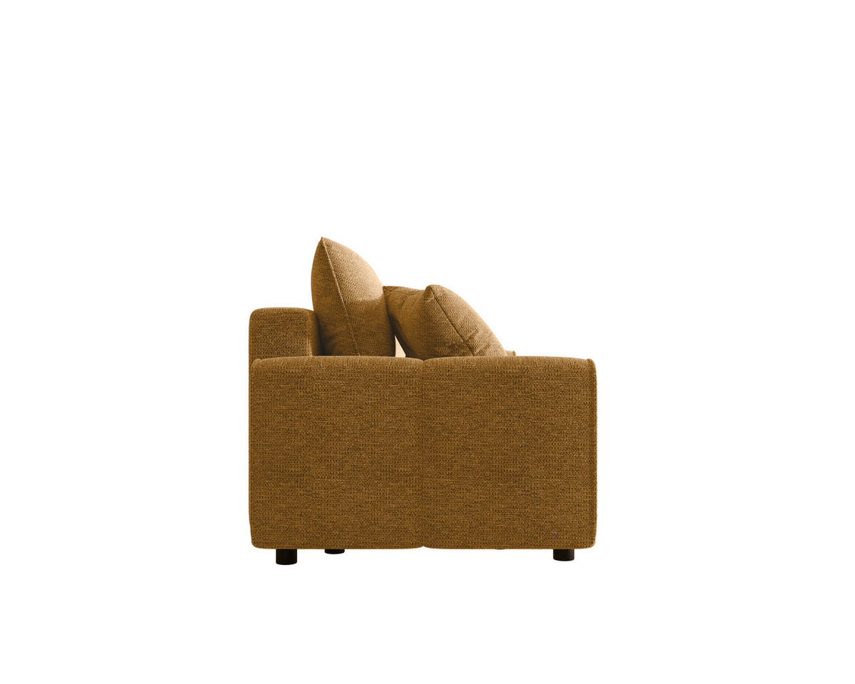 SCHLAFSOFA OLIVIER in Struktur Senfgelb  - Senfgelb/Schwarz, MODERN, Kunststoff/Textil (236/90/100cm) - MID.YOU