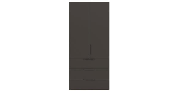 DREHTÜRENSCHRANK 101/235/61 cm,  in Graphitfarben, 2-türig  - Graphitfarben, Basics, Holzwerkstoff/Metall (101/235/61cm) - Novel