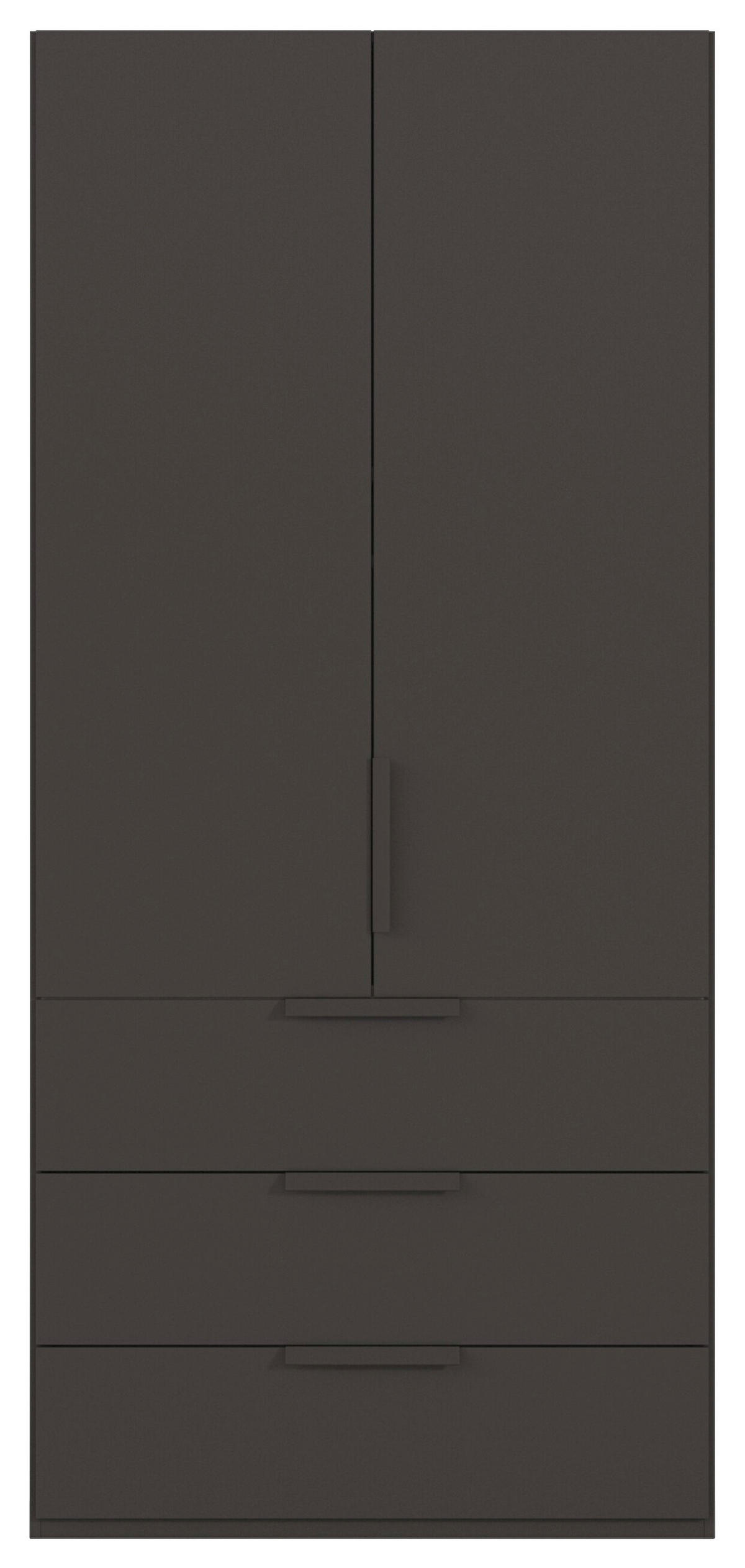 DREHTÜRENSCHRANK 101/235/61 cm,  in Graphitfarben, 2-türig  - Graphitfarben, Basics, Holzwerkstoff/Metall (101/235/61cm) - Novel