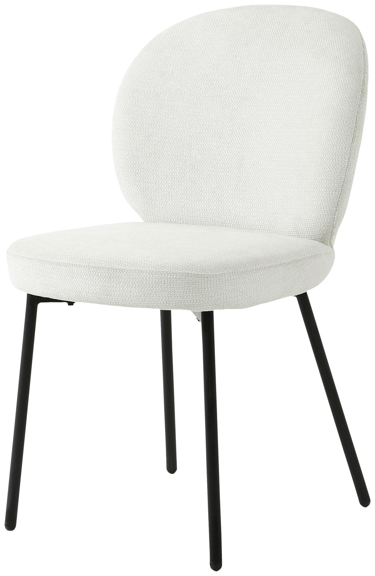STUHL  in Eisen Leinenoptik Holz, Metall, Textil  - Schwarz/Weiß, Design, Holz/Textil (49/86/64cm) - Ambia Home