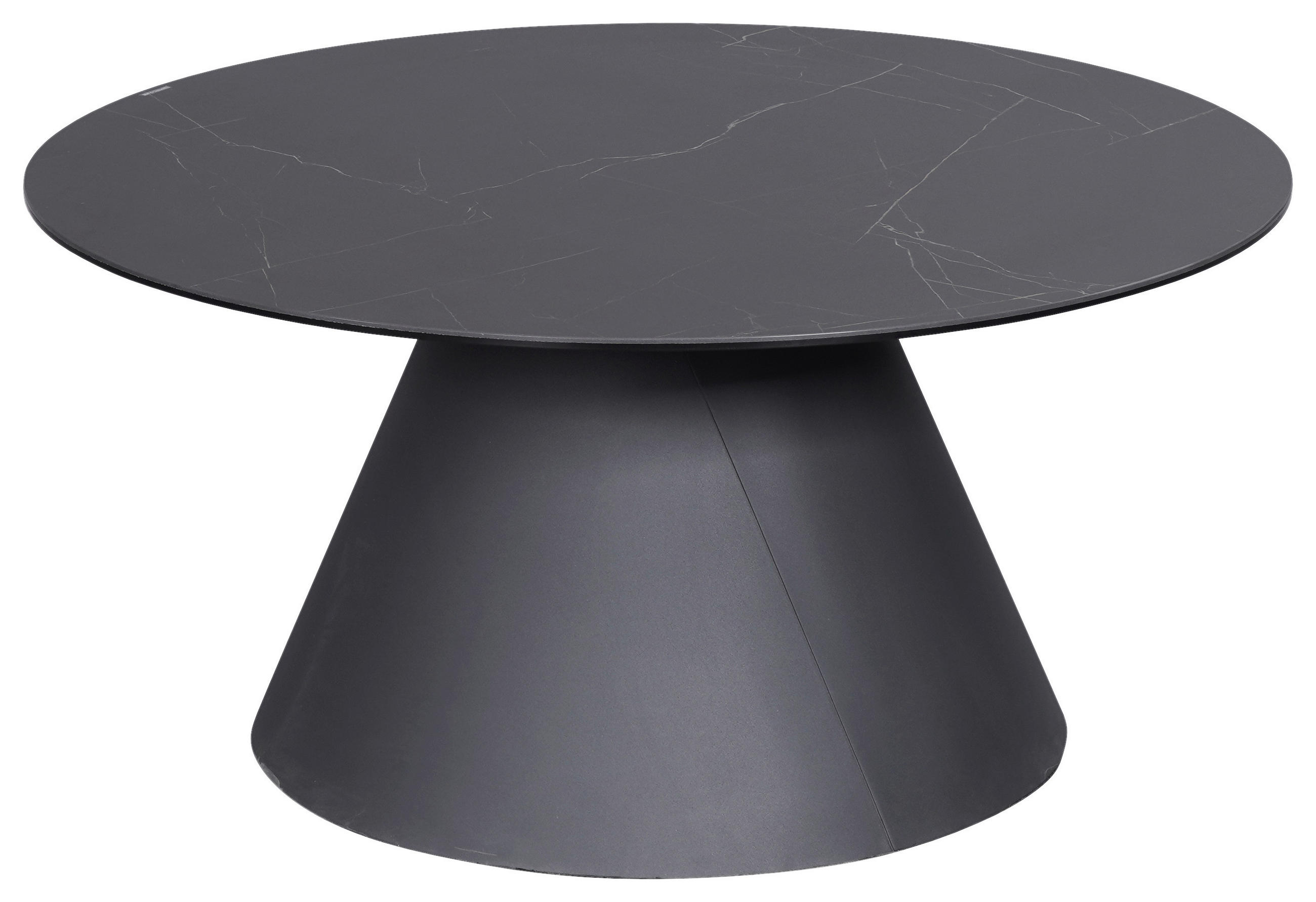 Dieter Knoll Couchtisch Anthrazit, Schwarz 80x38x80 cm