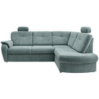 ECKSCHLAFSOFA Chenille Mintgrün  - Chromfarben/Mintgrün, Modern, Kunststoff/Textil (264/180cm) - Livetastic