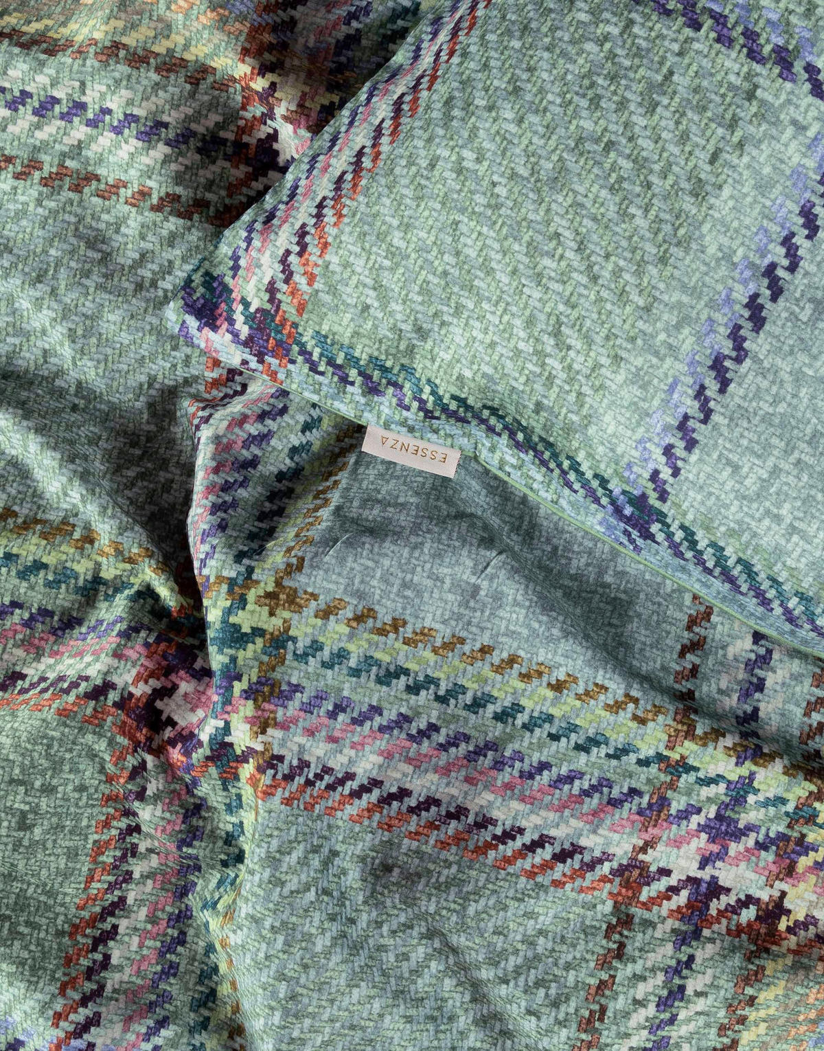 BETTWÄSCHE Meau 155/220 cm  - Grün, KONVENTIONELL, Textil (155/220cm) - Essenza