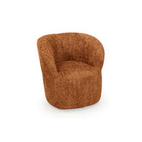 DESIGNSESSEL in Chenille Cognac  - Cognac, Design, Textil (79/78/81cm) - Welnova