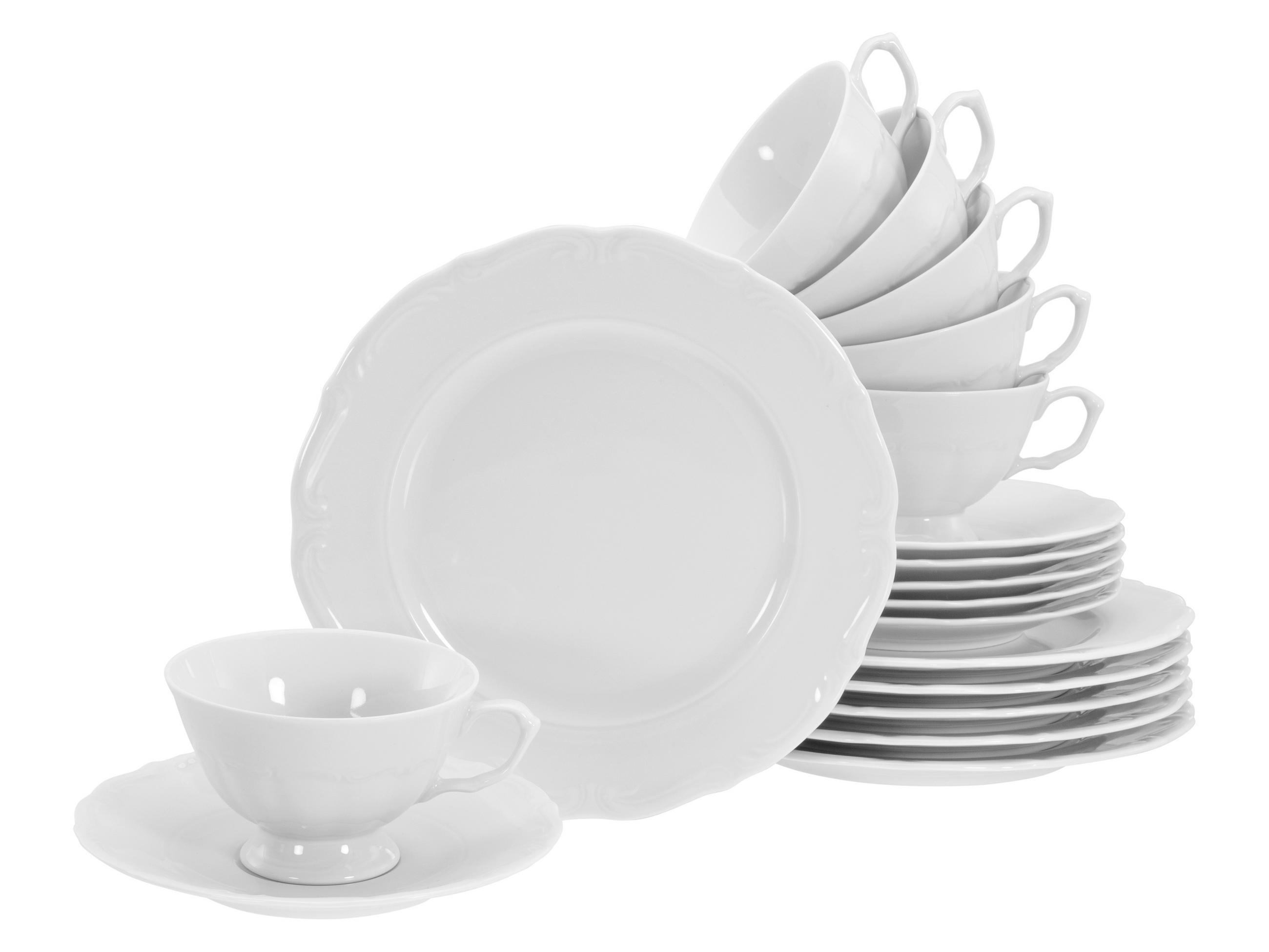 KAFFEESERVICE Weiß Maria Theresia Weiss 18-teilig  - Weiß, Basics, Keramik - Creatable