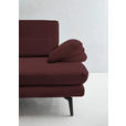 3-SITZER-SOFA in Leder Beere  - Beere/Schwarz, Design, Leder/Metall (222/86/104cm) - Dieter Knoll