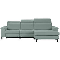  in Flachgewebe Mintgrün Rücken echt, Kopfteilverstellung  304/182 cm  - Schwarz/Mintgrün, KONVENTIONELL, Textil/Metall (304/182cm) - Pure Home Comfort