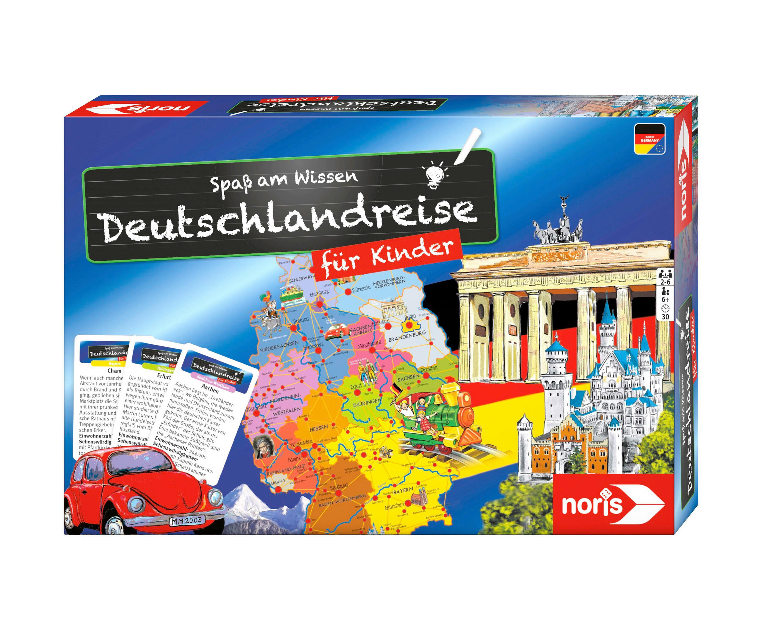 LERNSPIEL Deutschlandreise für Kinder  - Multicolor, Basics, Karton/Kunststoff (5,3/34,2/23,5cm) - Simba