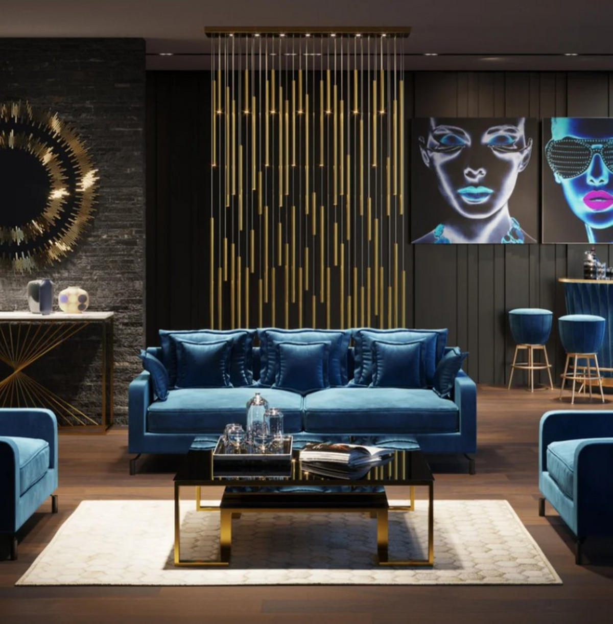 LED-HÄNGELEUCHTE 154/320/21 cm   - Messingfarben, Trend, Metall (154/320/21cm) - Kare-Design