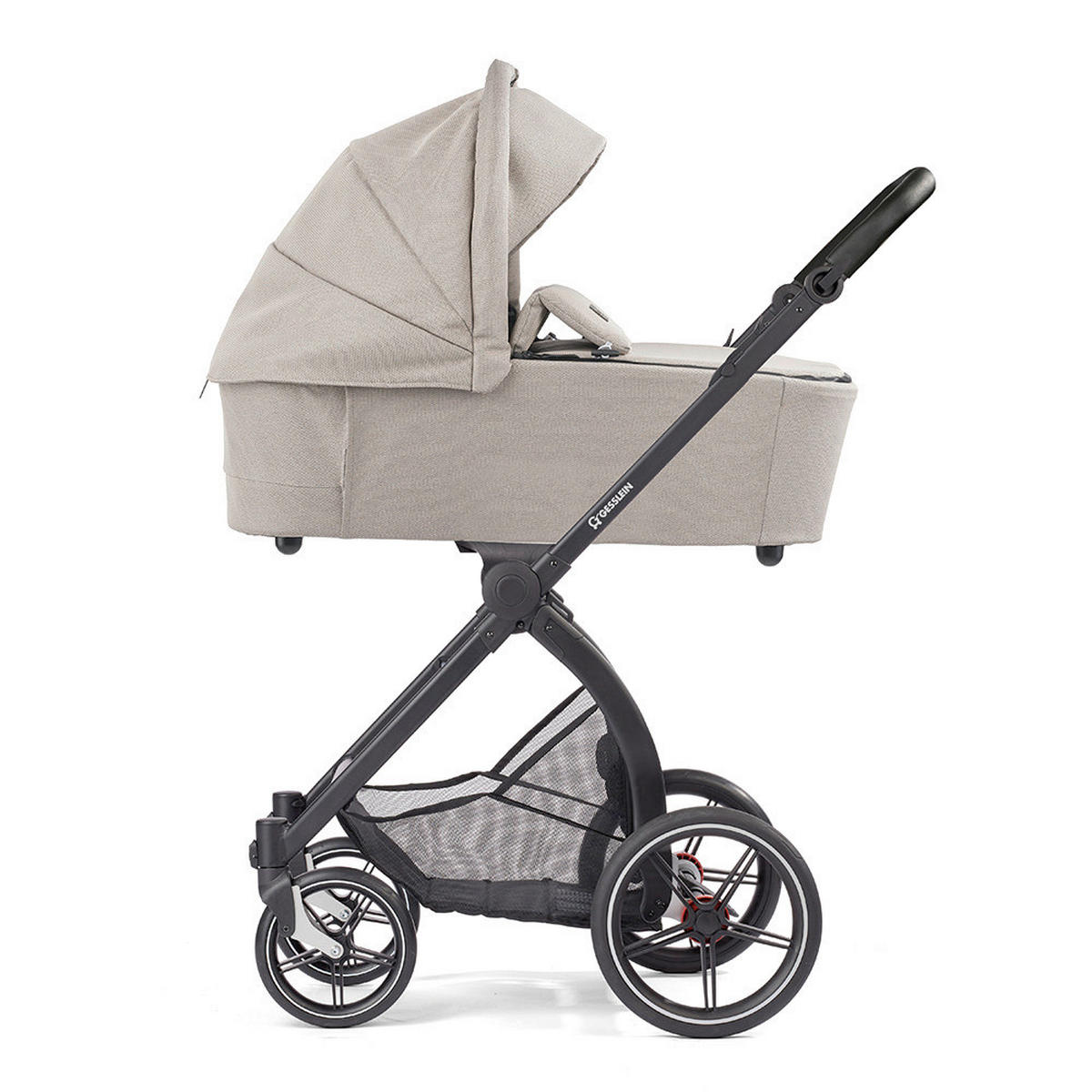 KINDERWAGENSET FX4 Swing Set  - Beigebraun/Schwarz, Basics, Textil (100/55/130cm) - Gesslein