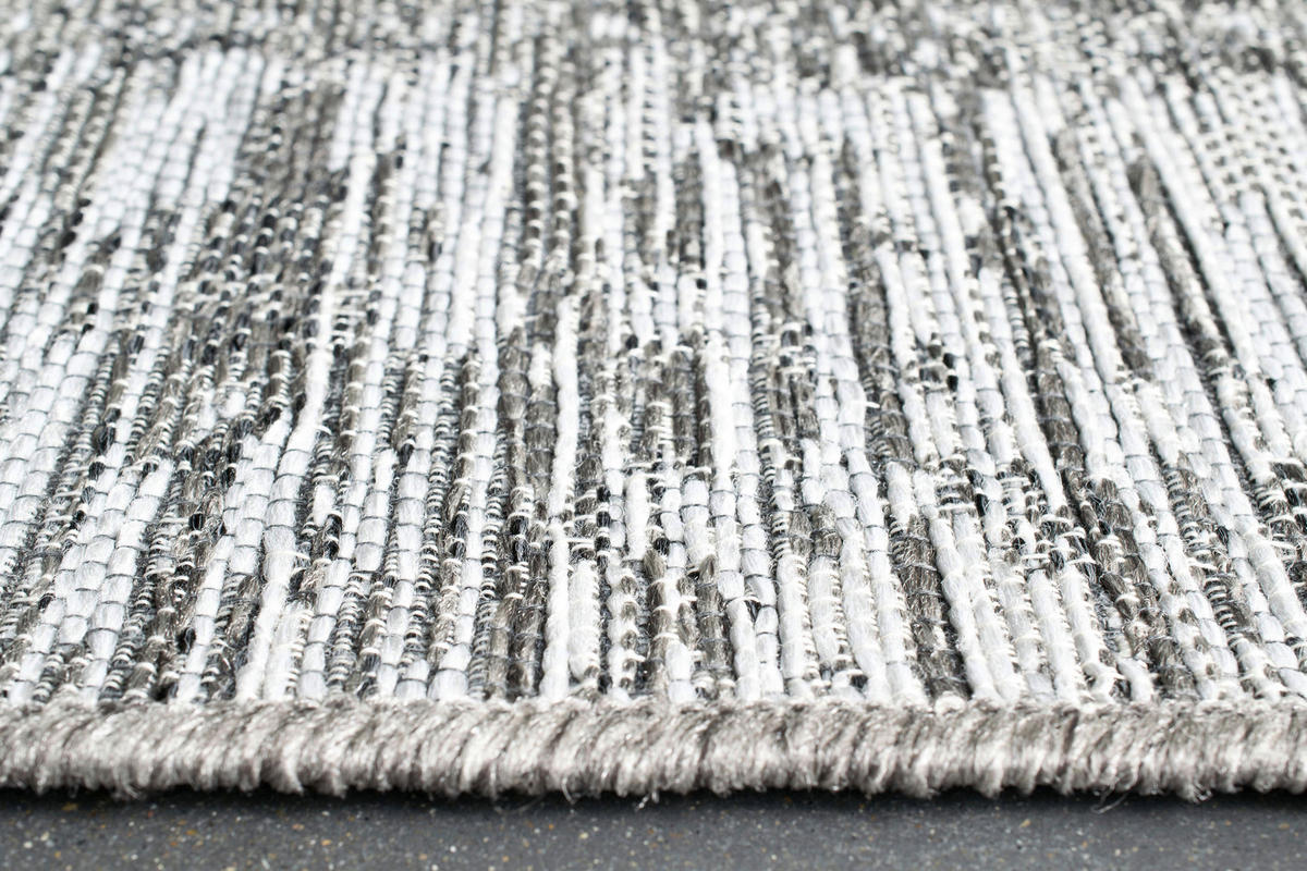 OUTDOORTEPPICH 60/110 cm Amalfi Grau, Hellgrau, Dunkelgrau  - Dunkelgrau/Hellgrau, KONVENTIONELL, Textil (60/110cm) - Novel