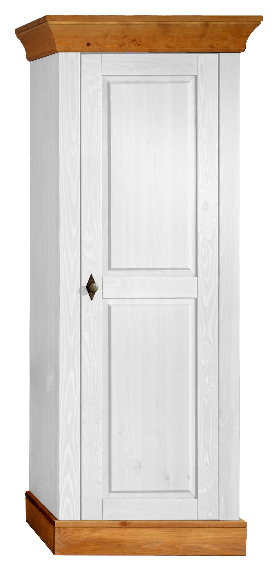 SCHRANK - Bernsteinfarben/Weiß, ROMANTIK / LANDHAUS, Holz/Metall (65/163/45cm) - Boxxx