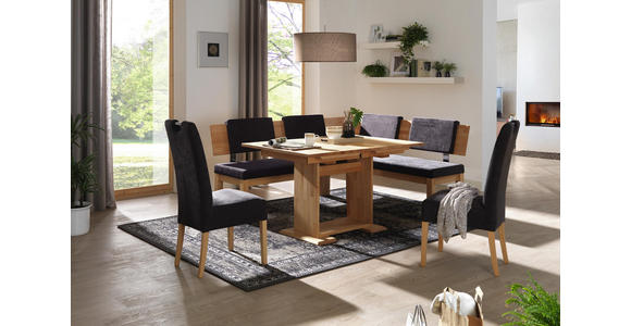 ECKBANK 200/160 cm in Buchefarben, Dunkelbraun - Dunkelbraun/Buchefarben, Natur, Holz/Textil (200/160cm) - Cantus