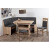 ECKBANKGRUPPE Mikrofaser Sonoma Eiche, Grau  - Grau/Sonoma Eiche, KONVENTIONELL, Holz/Textil (165/89/125cm) - MID.YOU