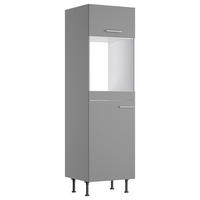 GERÄTEUMBAUSCHRANK 60/211,8/58,1 cm  in Grau  - Edelstahlfarben/Grau, Basics, Holzwerkstoff/Metall (60/211,8/58,1cm) - Optifit