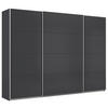 SCHWEBETÜRENSCHRANK in Dunkelgrau  - Dunkelgrau/Alufarben, Konventionell, Holzwerkstoff/Metall (315/210/62cm) - Xora