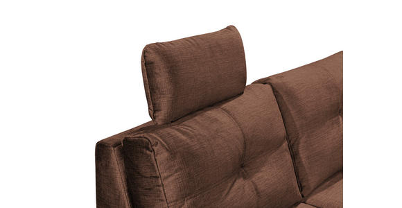 WOHNLANDSCHAFT in Mikrovelours Kupferfarben - Schwarz/Kupferfarben, KONVENTIONELL, Kunststoff/Textil (127/334/217cm) - Carryhome