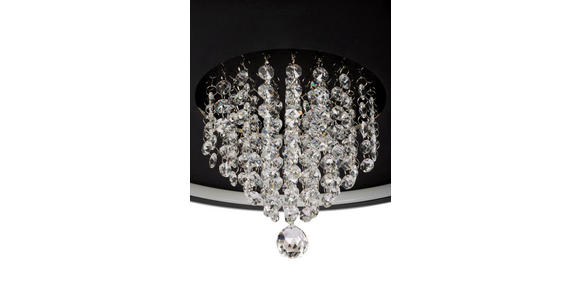 LED-DECKENLEUCHTE 50/20 cm - Schwarz, LIFESTYLE, Glas/Kunststoff (50/20cm) - Novel