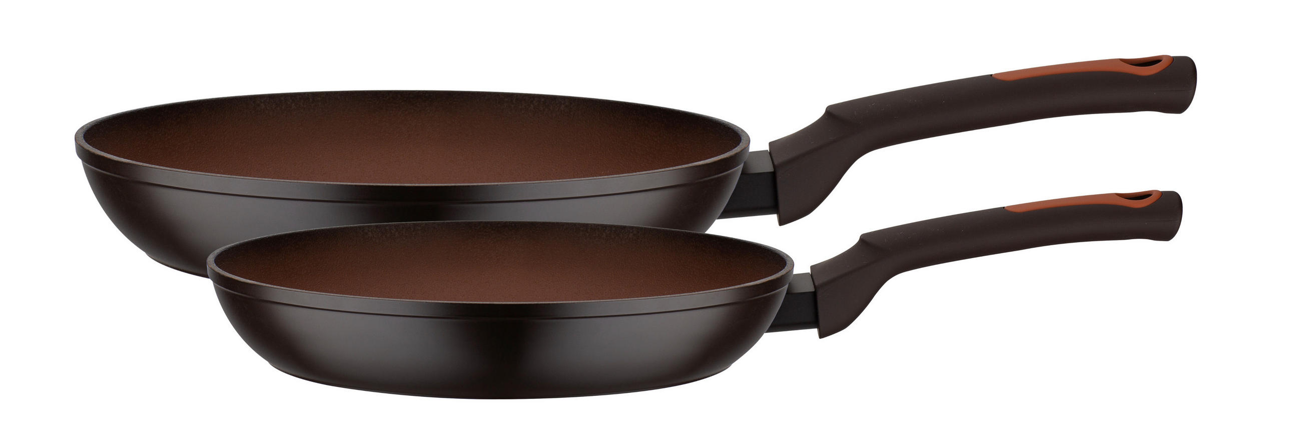 PFANNENSET 2-teilig  - Schwarz/Braun, Basics, Metall - GSW