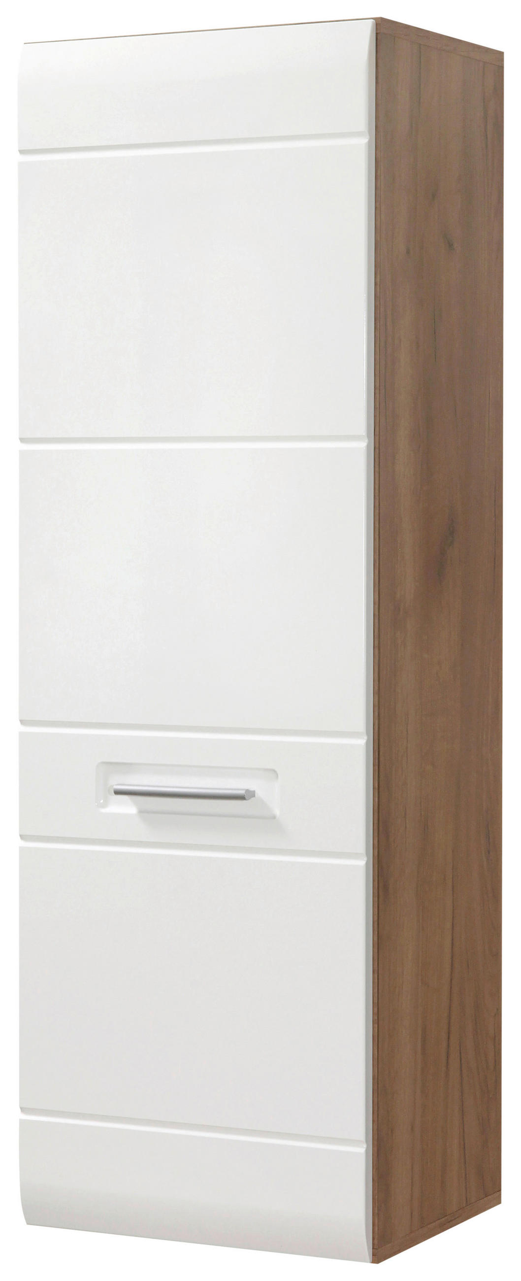 VISEČA OMARA 123,5/40/37 cm  - barve kroma/črna, Design, umetna masa/leseni material (123,5/40/37cm) - Xora