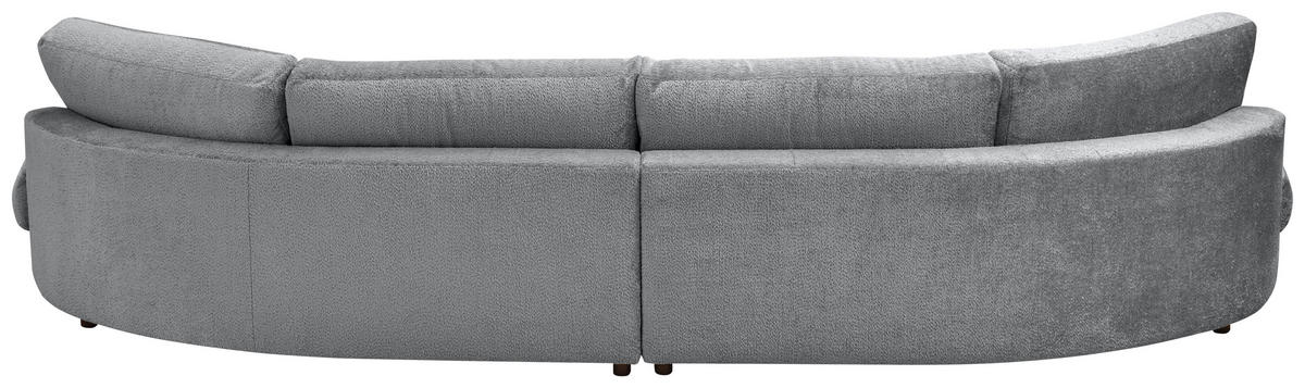 BIGSOFA Chenille Grau  - Schwarz/Grau, Design, Kunststoff/Textil (410/86/166cm) - Pure Home Lifestyle