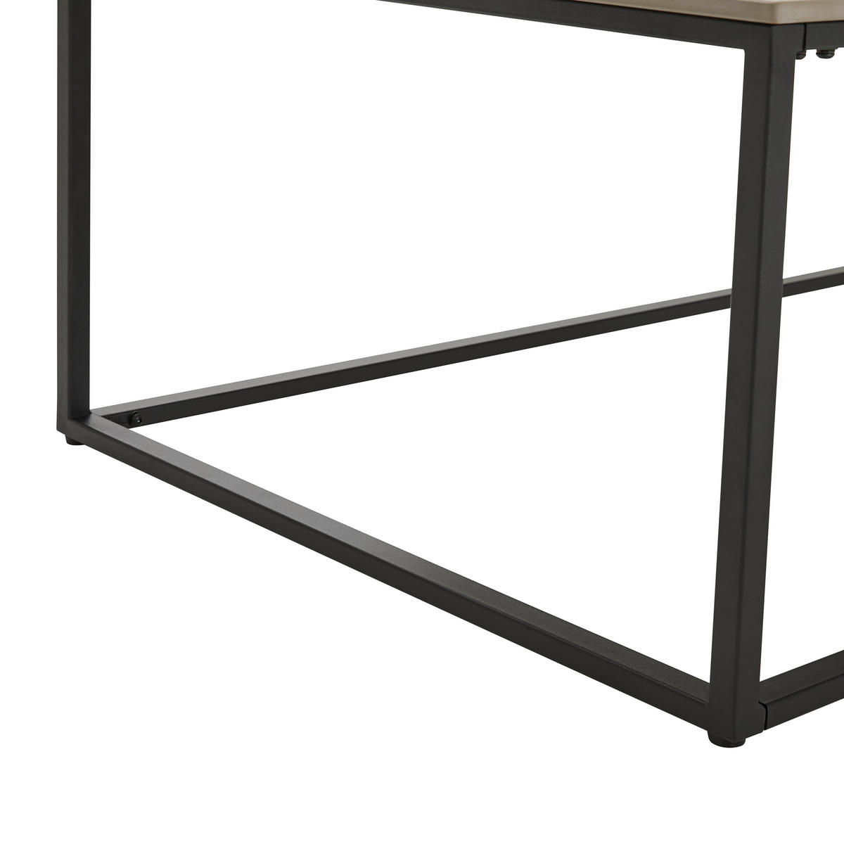 COUCHTISCH in Metall, Keramik  - Schwarz/Grau, Lifestyle, Keramik/Metall (140/40/70cm) - MID.YOU