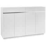 SCHUHSCHRANK  in 160,3/104,5/34,5 cm  - Edelstahlfarben/Weiß, Design, Holzwerkstoff/Metall (160,3/104,5/34,5cm) - Xora