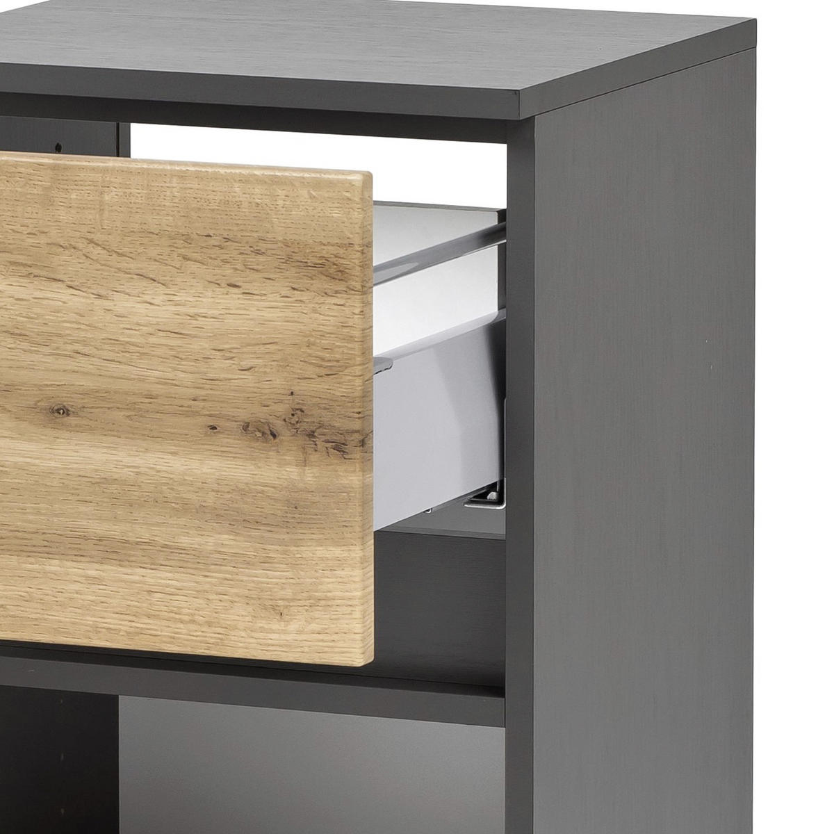 UNTERSCHRANK 40/79/35 cm   - Eichefarben/Silberfarben, KONVENTIONELL, Holzwerkstoff (40/79/35cm) - Held