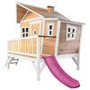 SPIELHAUS 123/12,8/152 cm  - Lila/Braun, KONVENTIONELL, Holz/Kunststoff (123/12,8/152cm) - Ambia Garden