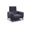 SESSEL in Chenille Blau  - Blau/Schwarz, Design, Textil/Metall (110/85/86-94cm) - SENSOO