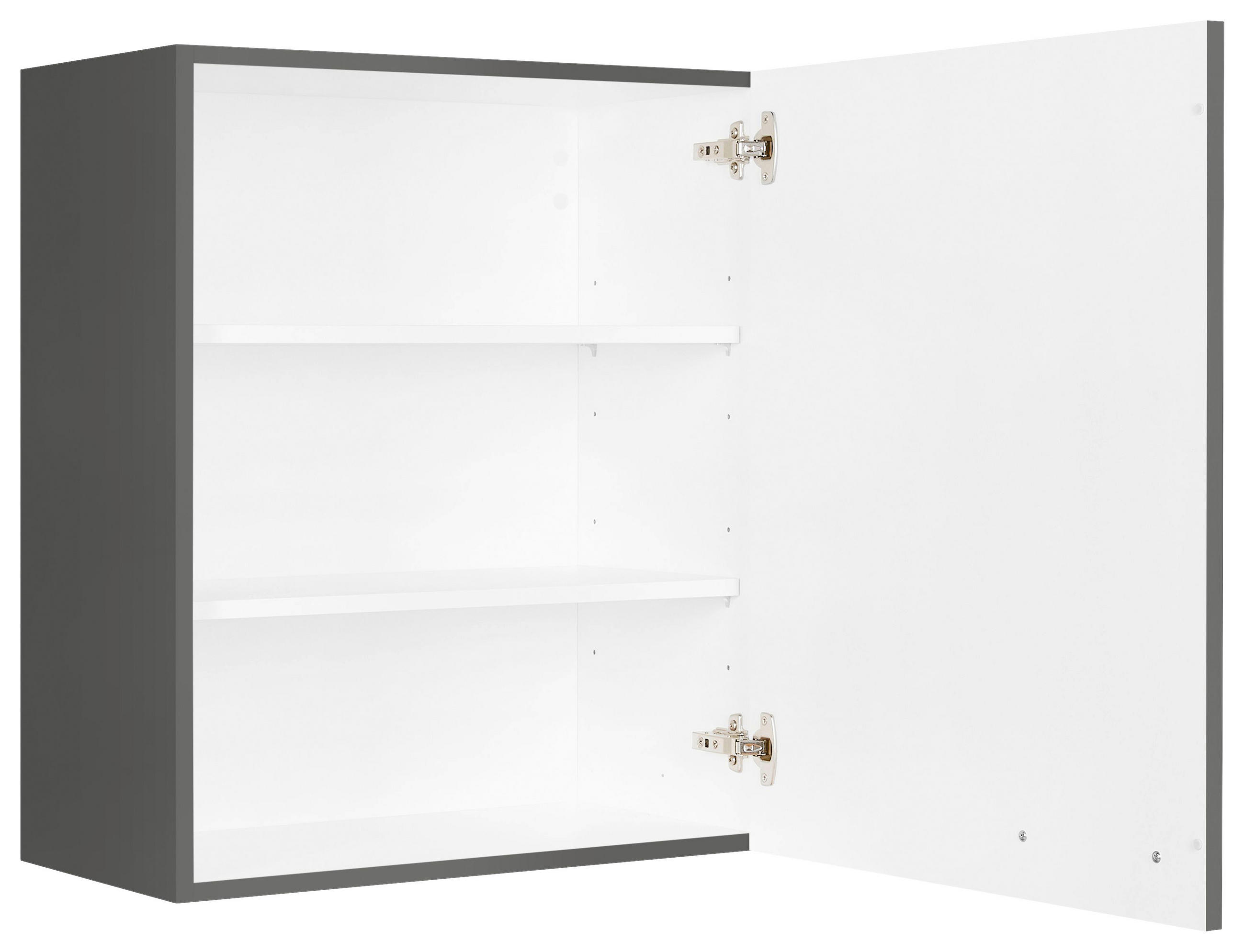 KÜCHENOBERSCHRANK 60/72/35 cm  in Schieferfarben  - Schieferfarben/Edelstahlfarben, MODERN, Holzwerkstoff (60/72/35cm) - Nobilia