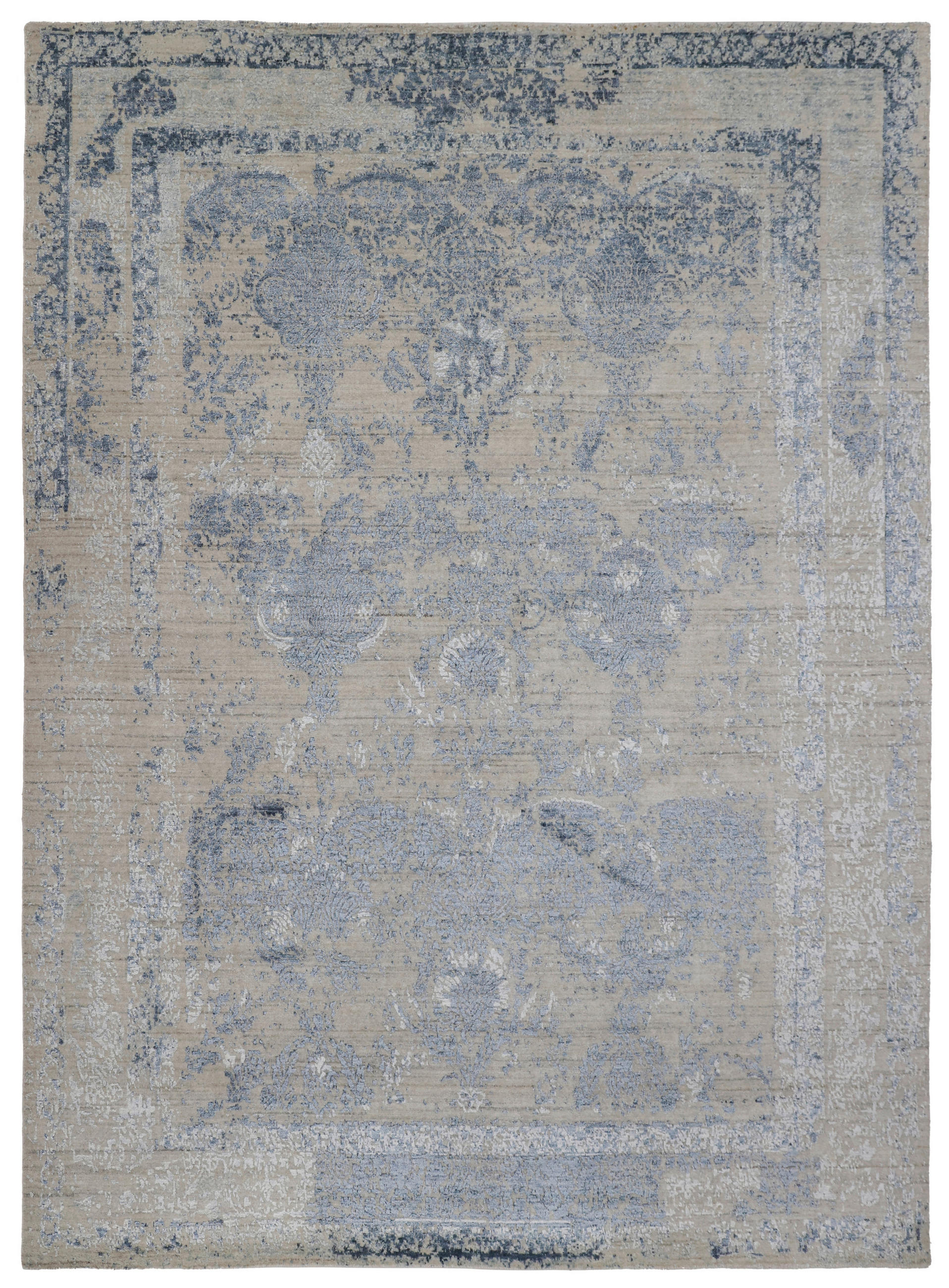 ORIENTTEPPICH  Wohnzimmer Blau rechteckig  - Blau, Design, Textil (90/160cm) - Cazaris