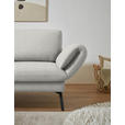 ECKSOFA  in Flachgewebe Silberfarben  175-224/255-365 cm  - Silberfarben/Schwarz, Design, Textil/Metall (175-224/255-365cm) - Dieter Knoll
