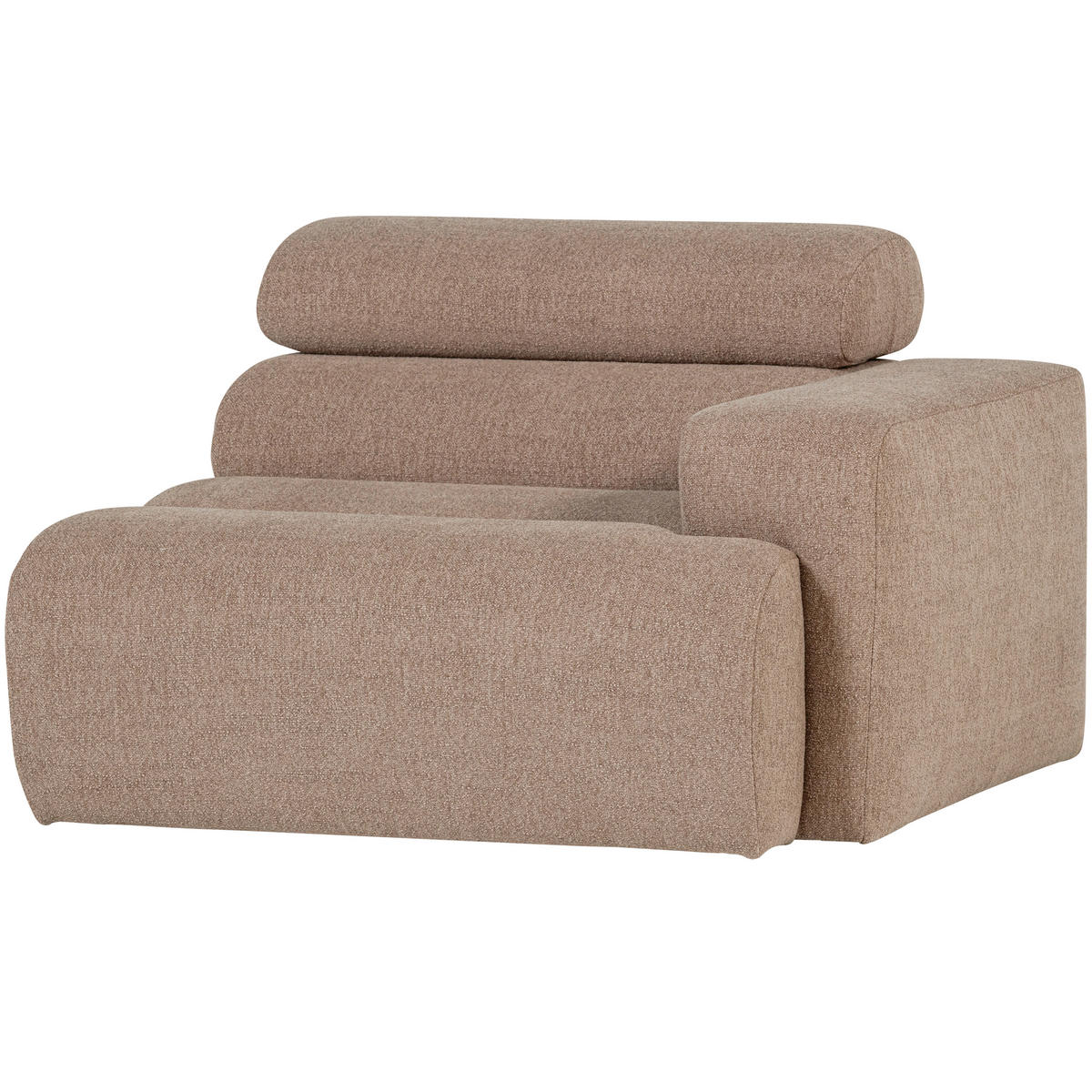 SOFAELEMENT Novi in Bouclé Taupe  - Taupe, Design, Kunststoff/Textil (113/86/109cm) - Livetastic