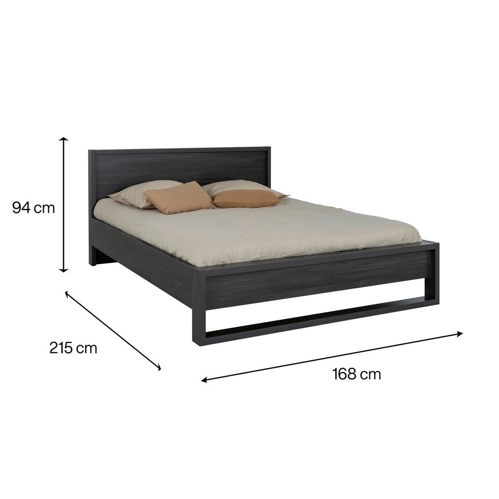 Thumbnail - Mid.you Bett Alana, Eiche dunkel, Holzoptik, 160x200 cm, Schlafzimmer, Betten, Doppelbetten